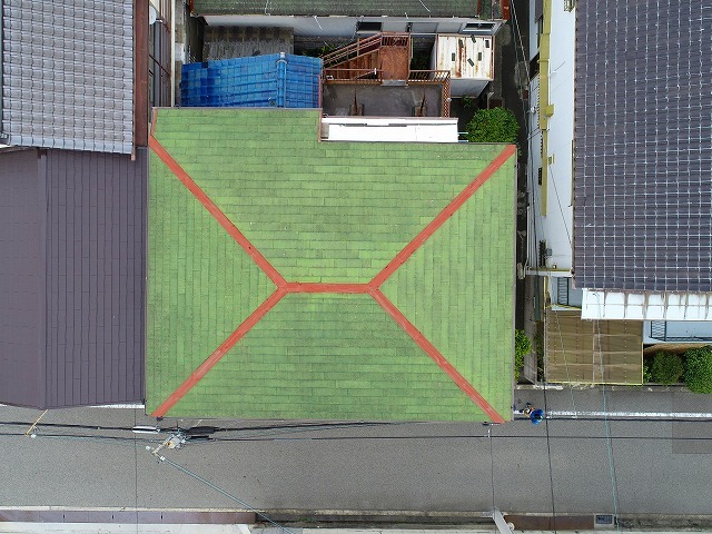 加古川市で塗装困難だったスレート屋根